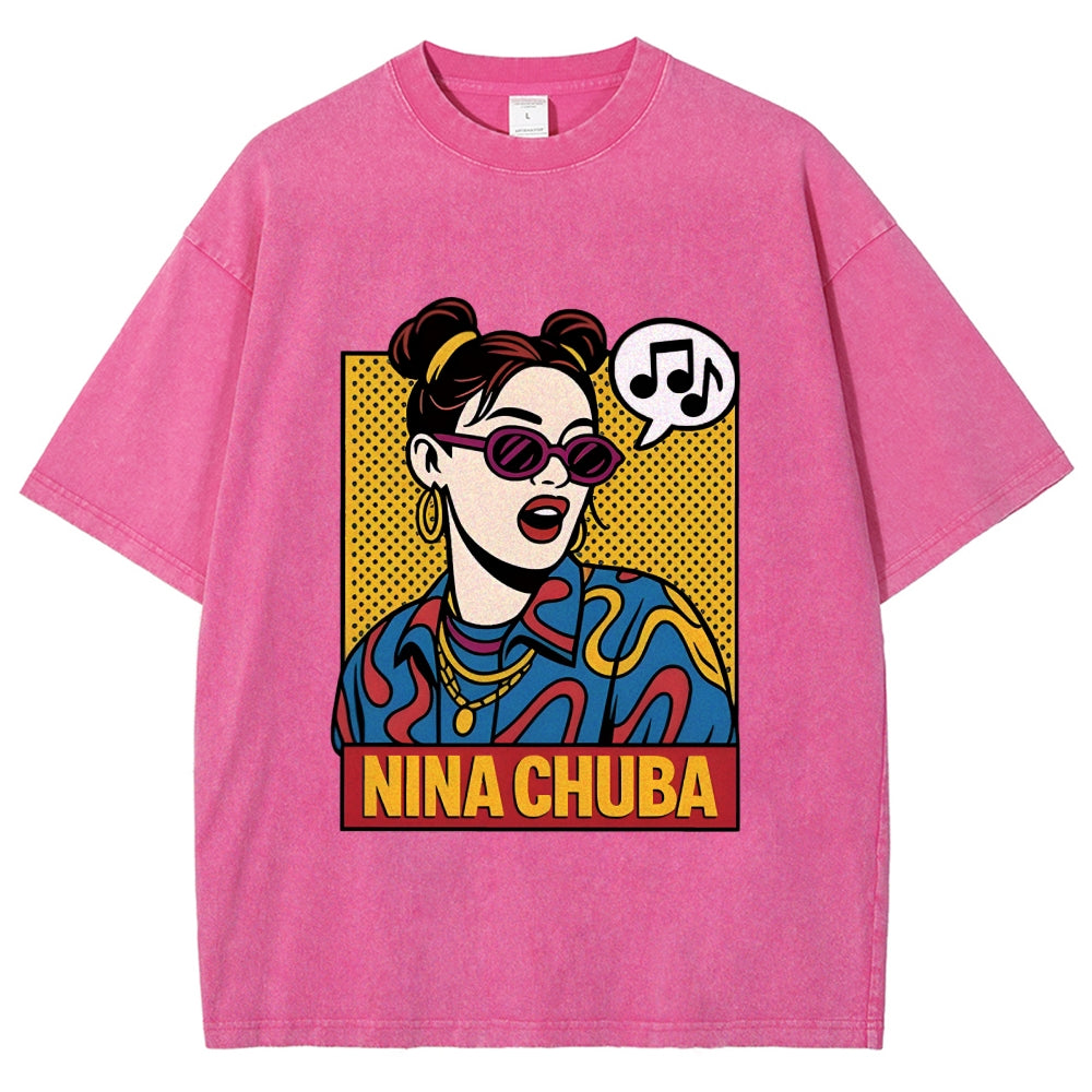 Nina Chuba in Pop Art Vibes Washed T-Shirt