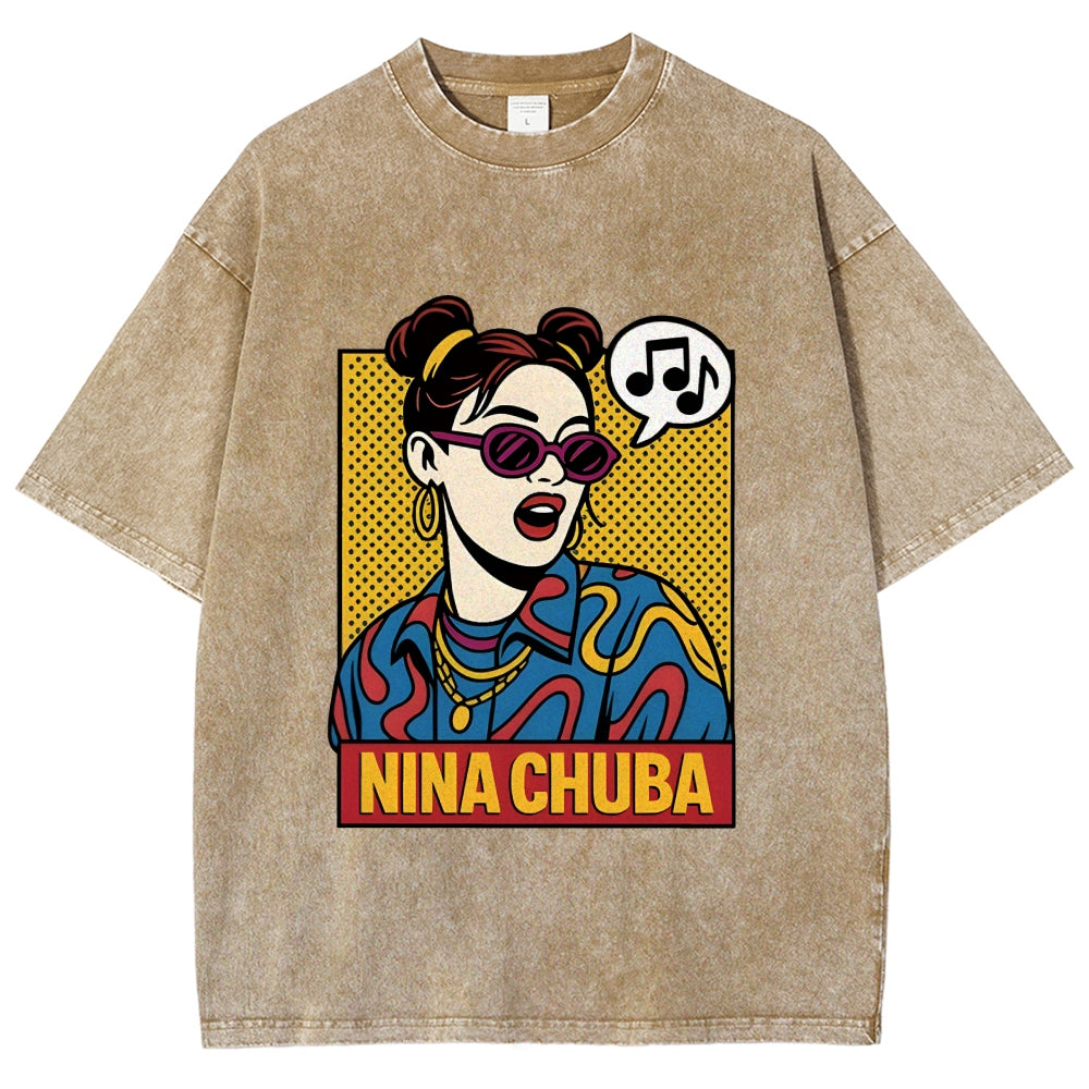 Nina Chuba in Pop Art Vibes Washed T-Shirt