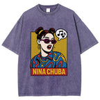 Nina Chuba in Pop Art Vibes Washed T-Shirt
