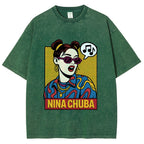 Nina Chuba in Pop Art Vibes Washed T-Shirt