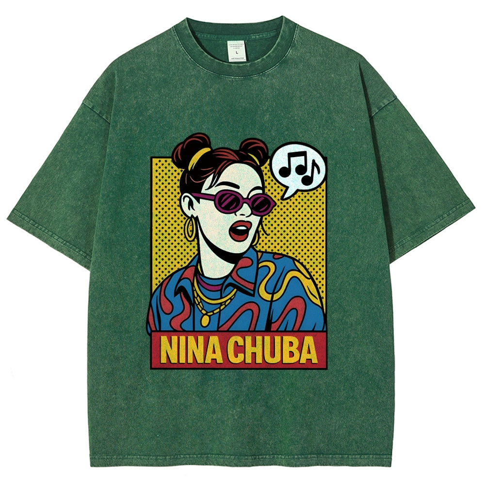 Nina Chuba in Pop Art Vibes Washed T-Shirt