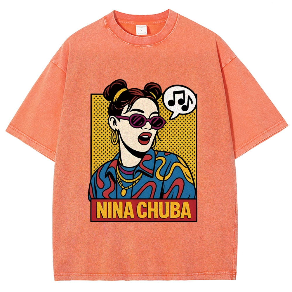Nina Chuba in Pop Art Vibes Washed T-Shirt