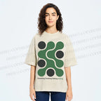 Unisex Art Geometry Printed Washed Tee