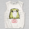 Unisex Cartoon Frog No Printed Tank Top