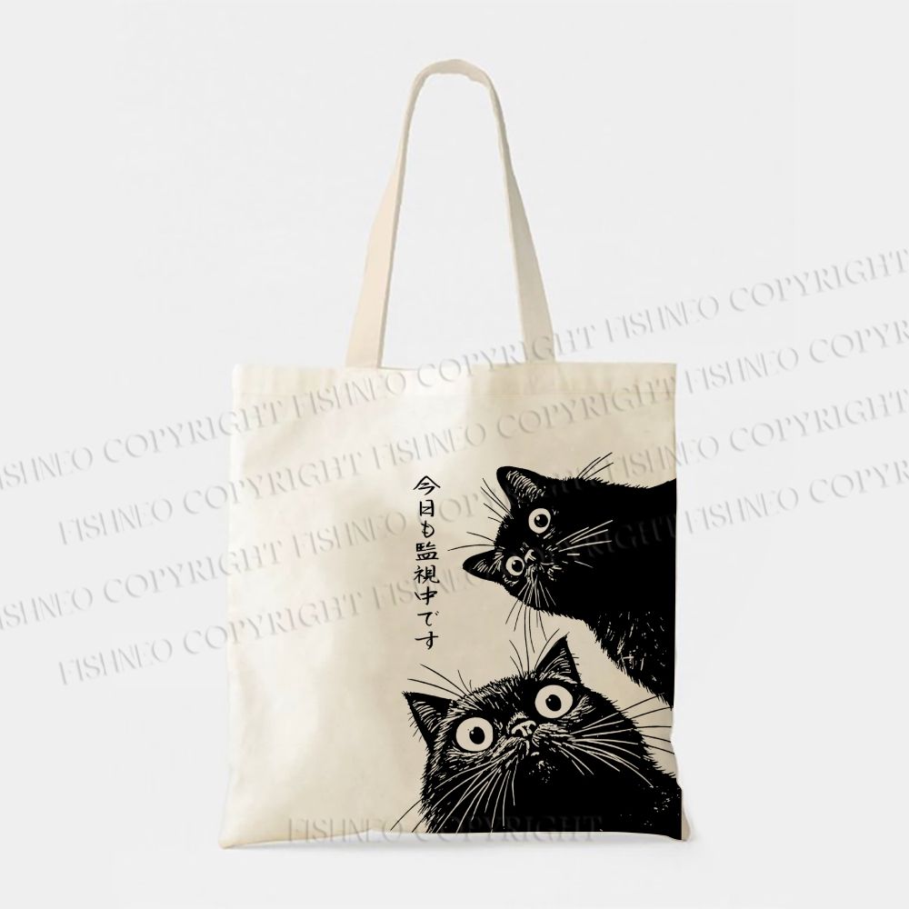 Cat is Watching Today Tote Bag