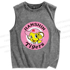 Unisex Hanshin Tigers Printed Washed Tank Top