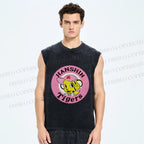 Unisex Hanshin Tigers Printed Washed Tank Top