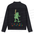 Malley Frogs Printed Denim Jacket
