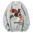 Unisex Bauhaus Geometry Printed Sweatshirt
