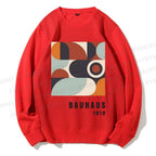 Unisex Bauhaus Geometry Printed Sweatshirt