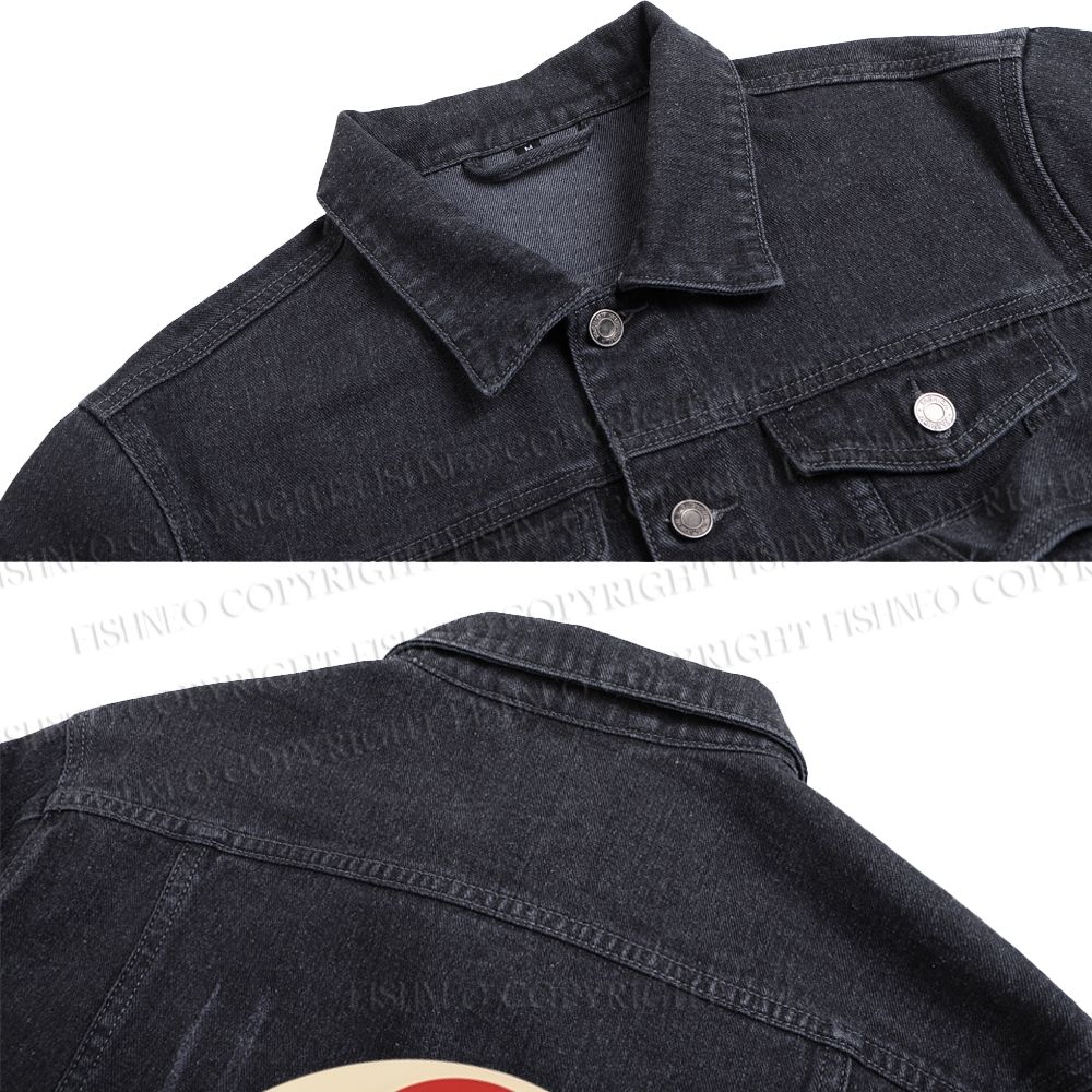 Bauhaus Art Eyes Printed Denim Jacket