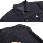 Bauhaus Art Eyes Printed Denim Jacket