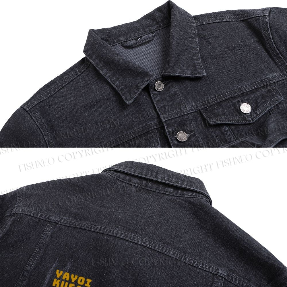 Japanese Yayoi Kusama Panther Printed Denim Jacket