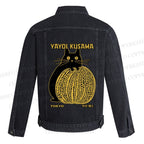 Japanese Yayoi Kusama Pumpkin Cat Printed Denim Jacket