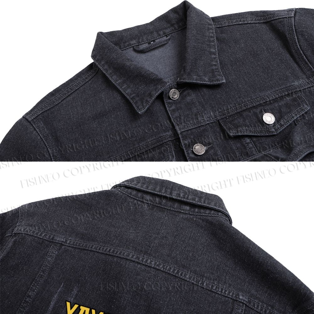 Japanese Yayoi Kusama Pumpkin Cat Printed Denim Jacket