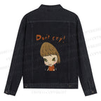 Japanese Art Yoshitomo Nara Don't Cry Printed Denim Jacket