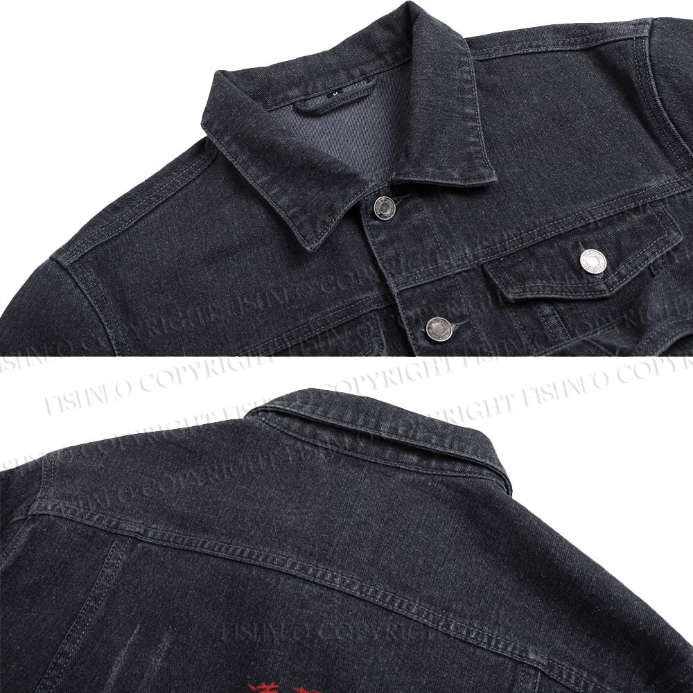 Osaka octopus Printed Denim Jacket