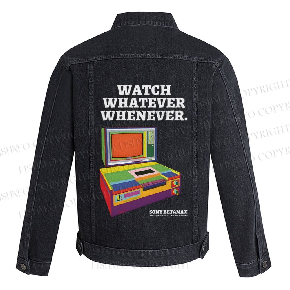 Sony Betamax Printed Denim Jacket