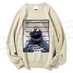 Unisex Cookie Monster Printed Sweatshirt