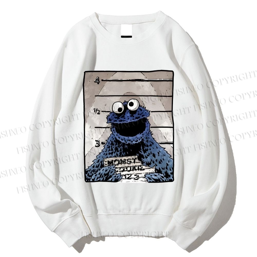 Unisex Cookie Monster Printed Sweatshirt