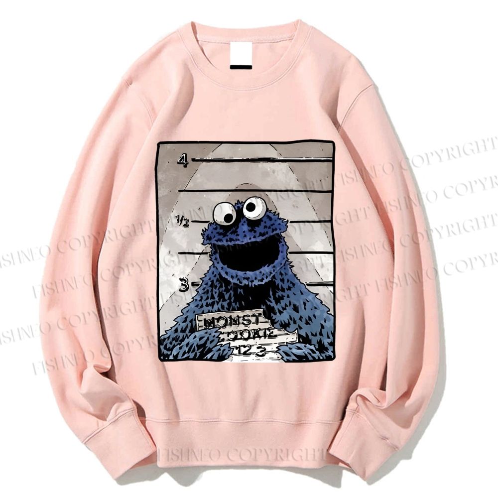 Unisex Cookie Monster Printed Sweatshirt