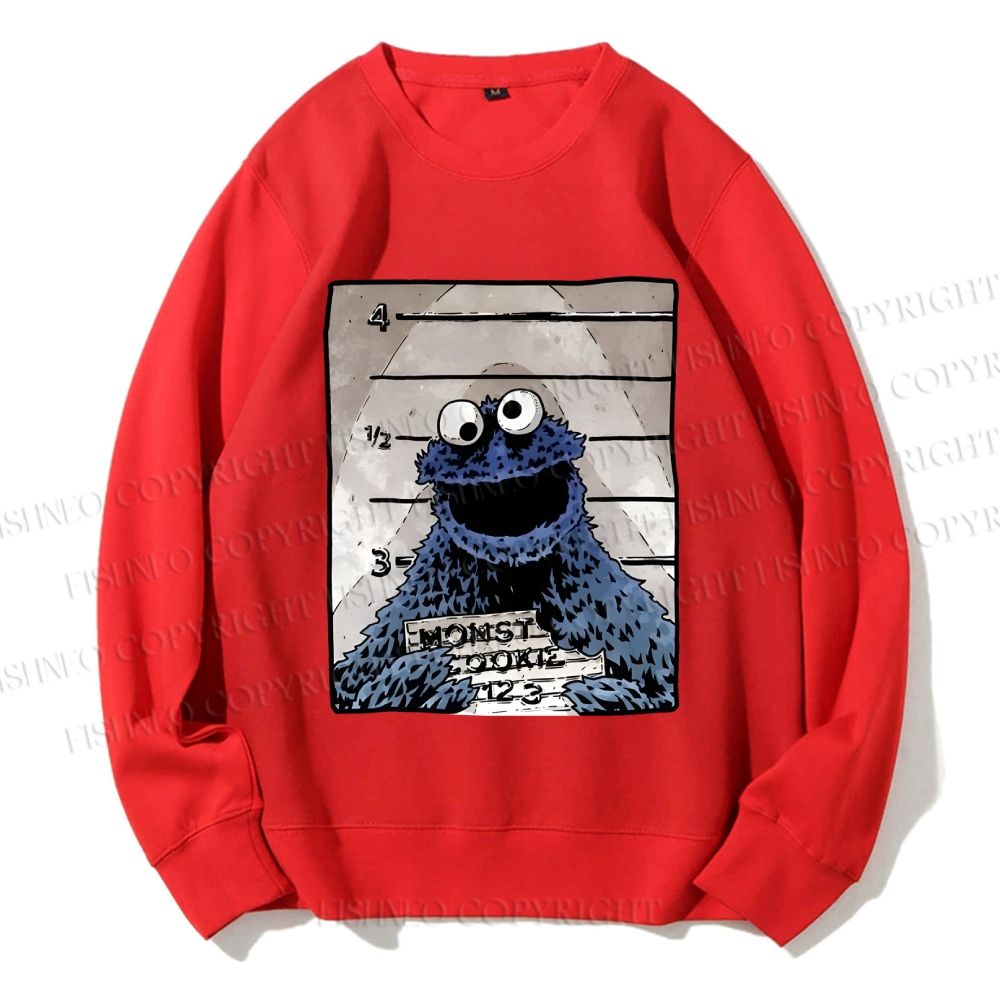 Unisex Cookie Monster Printed Sweatshirt