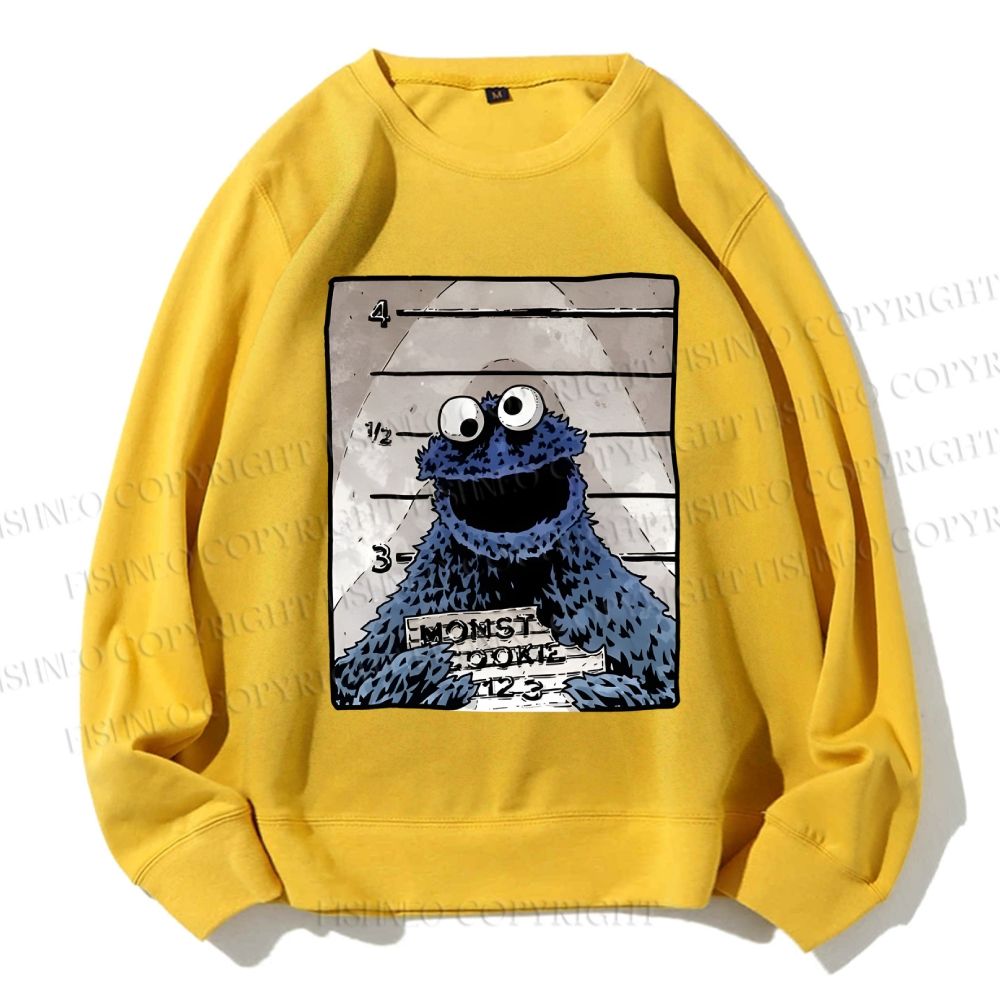 Unisex Cookie Monster Printed Sweatshirt