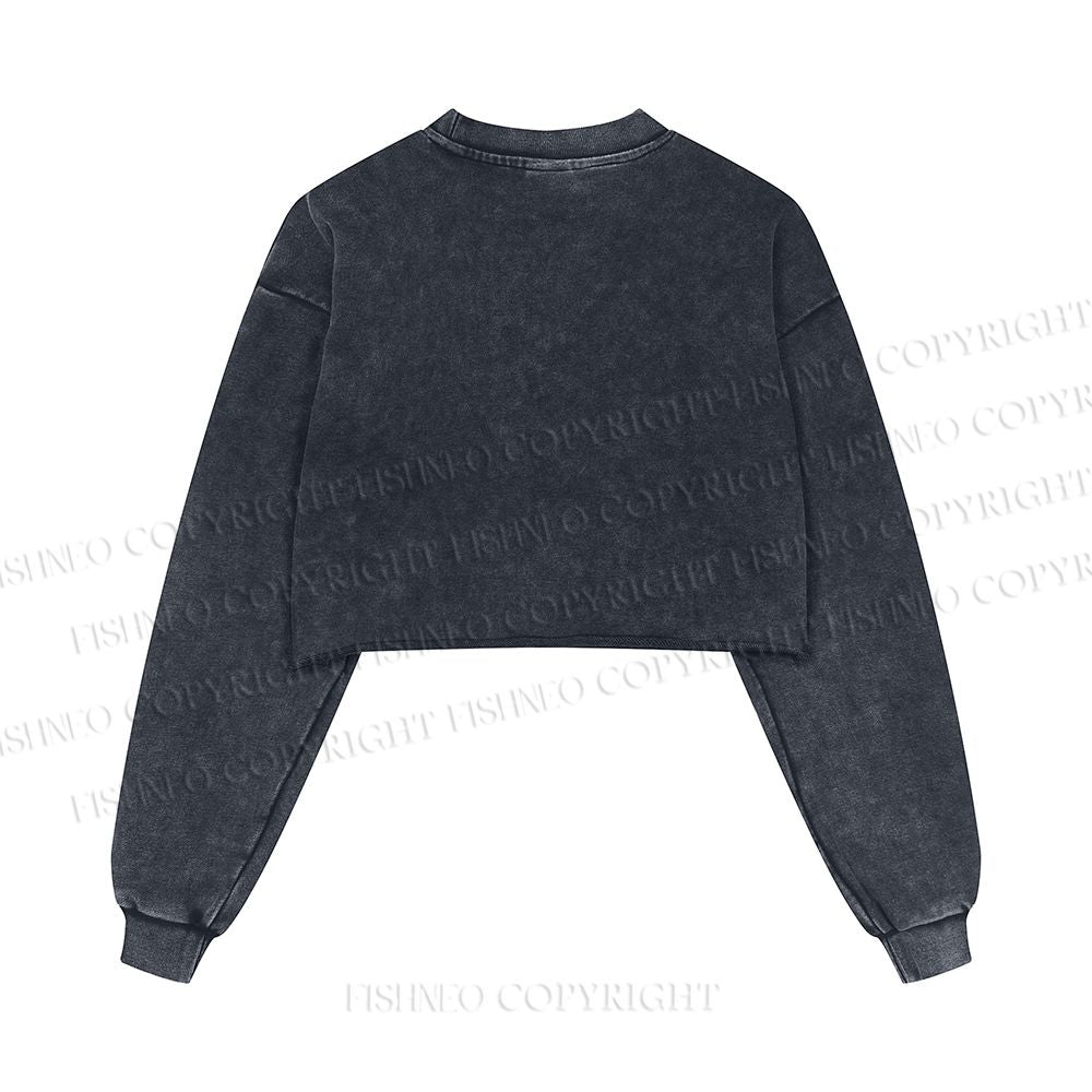 Flowers Yayoi Kusama Washed Crop Sweatshirt