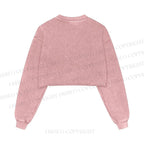 Bauhaus Dachshund Printed Washed Crop Sweatshirt