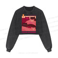 Pink Bears Yayoi Kusama Washed Crop Sweatshirt