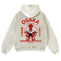 Osaka Drunken Octopus Vintage Washed Cotton Back Art Hoodie