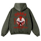 Osaka Drunken Octopus Vintage Washed Cotton Back Art Hoodie