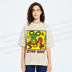 Unisex Stop Aids Printed Washed Tee