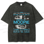 Unisex Moopie Poster Printed Washed Tee