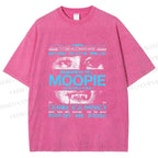 Unisex Moopie Poster Printed Washed Tee