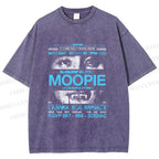 Unisex Moopie Poster Printed Washed Tee