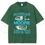Unisex Moopie Poster Printed Washed Tee