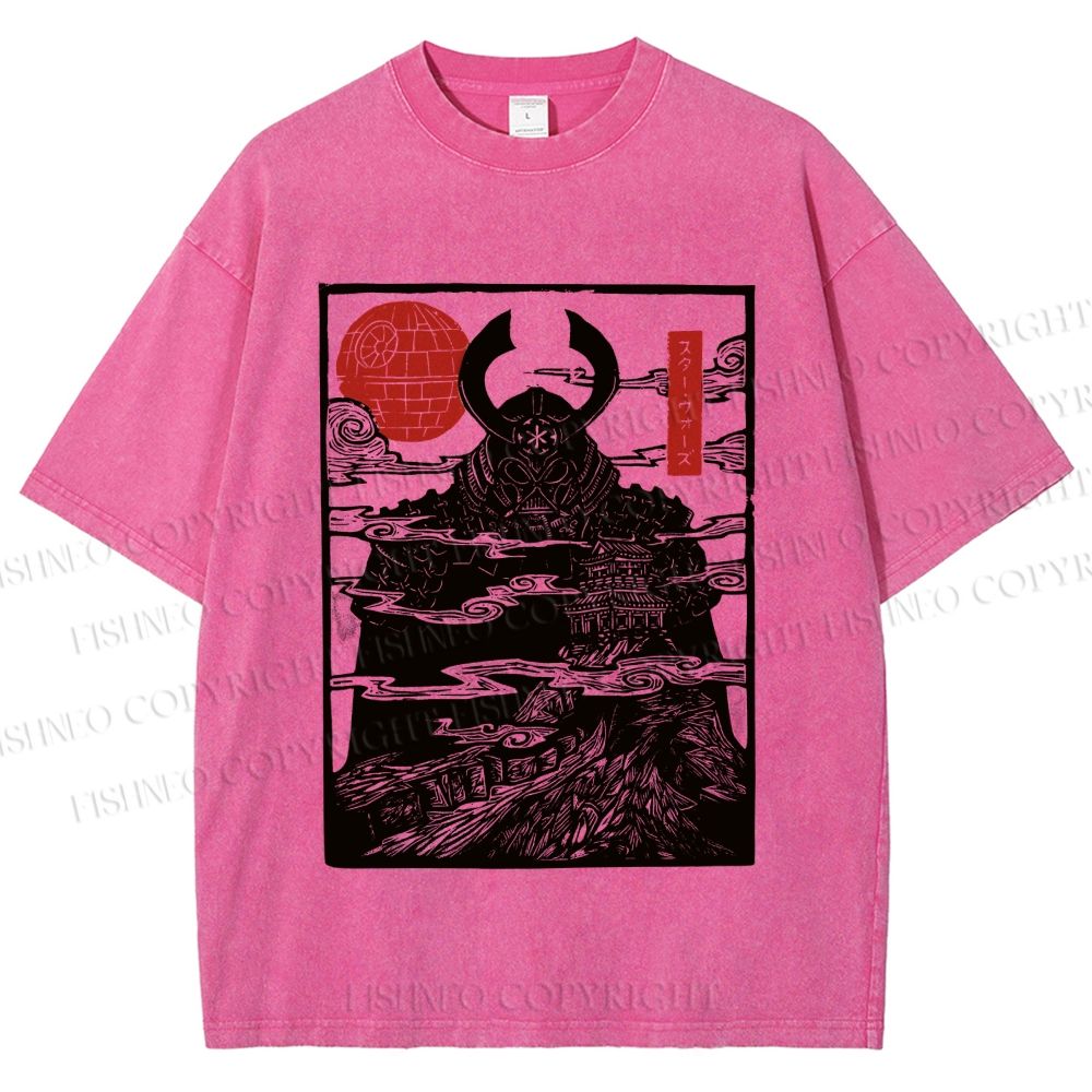 Unisex Star Wars Japanese Style Printed Washed Tee