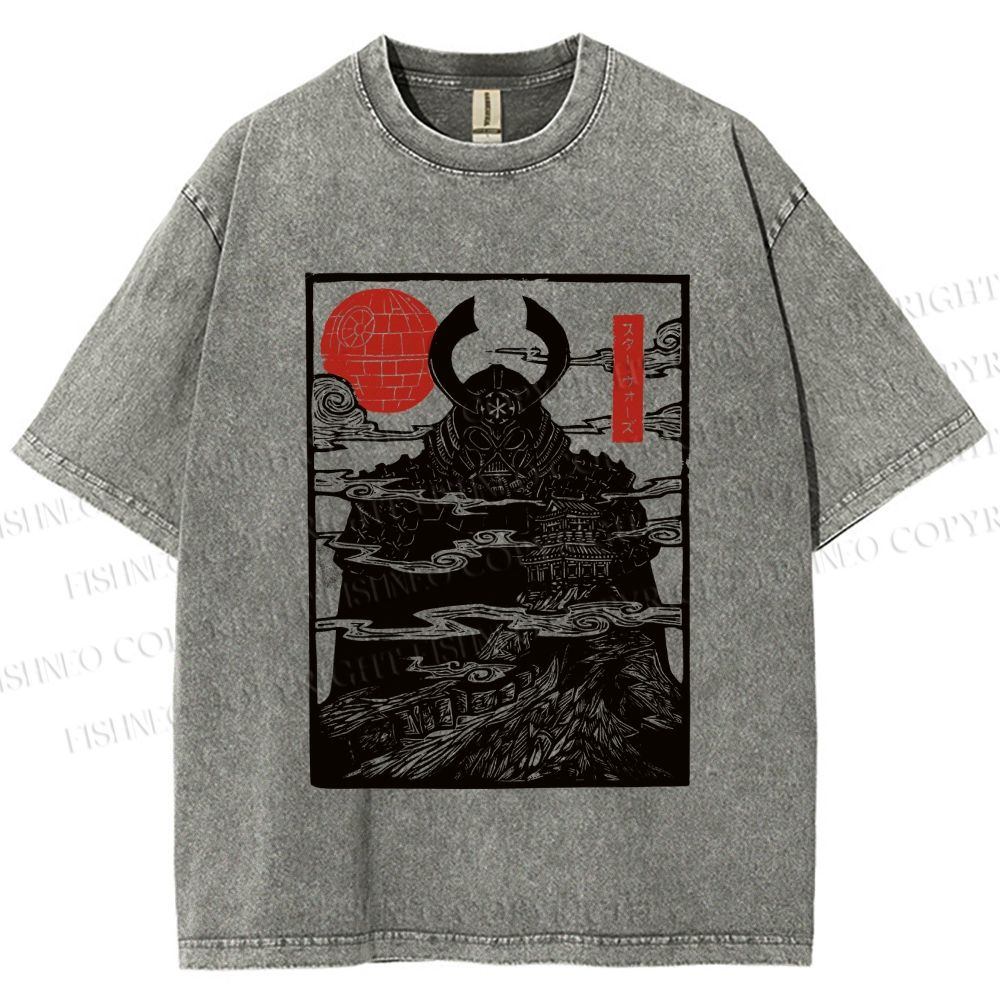 Unisex Star Wars Japanese Style Printed Washed Tee