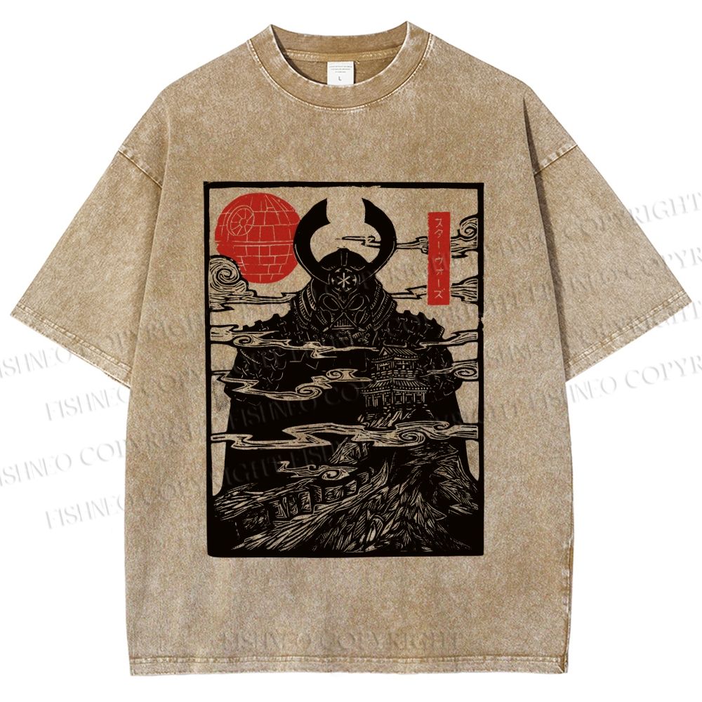 Unisex Star Wars Japanese Style Printed Washed Tee