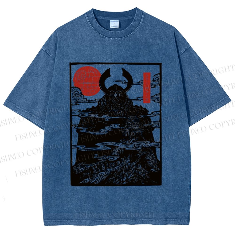 Unisex Star Wars Japanese Style Printed Washed Tee