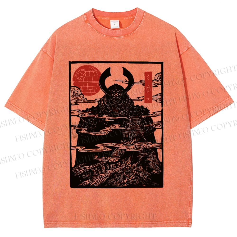 Unisex Star Wars Japanese Style Printed Washed Tee
