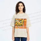 Unisex Stay Zesty Tiger Printed Washed Tee
