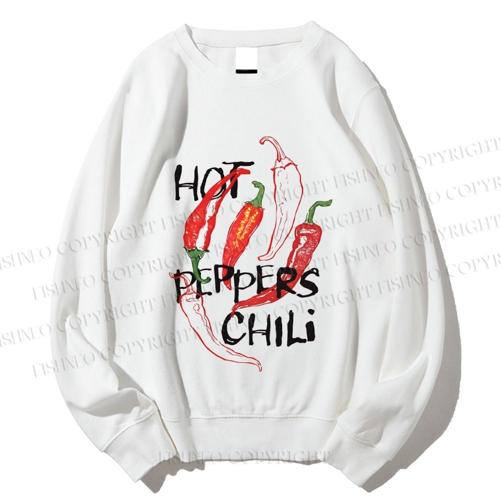 Unisex Hot Peppers Chili Printed Sweatshirt