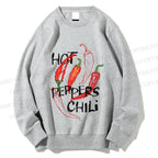 Unisex Hot Peppers Chili Printed Sweatshirt