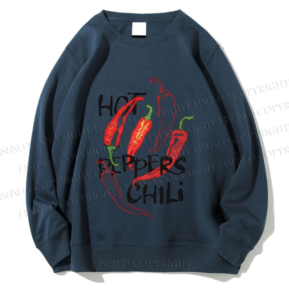 Unisex Hot Peppers Chili Printed Sweatshirt
