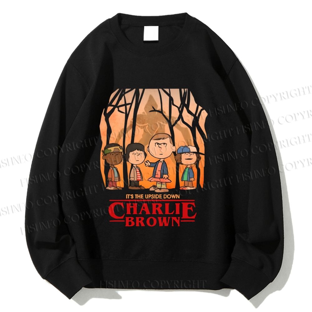 Unisex Charlie Brown in Wood Printed Sweatshirt
