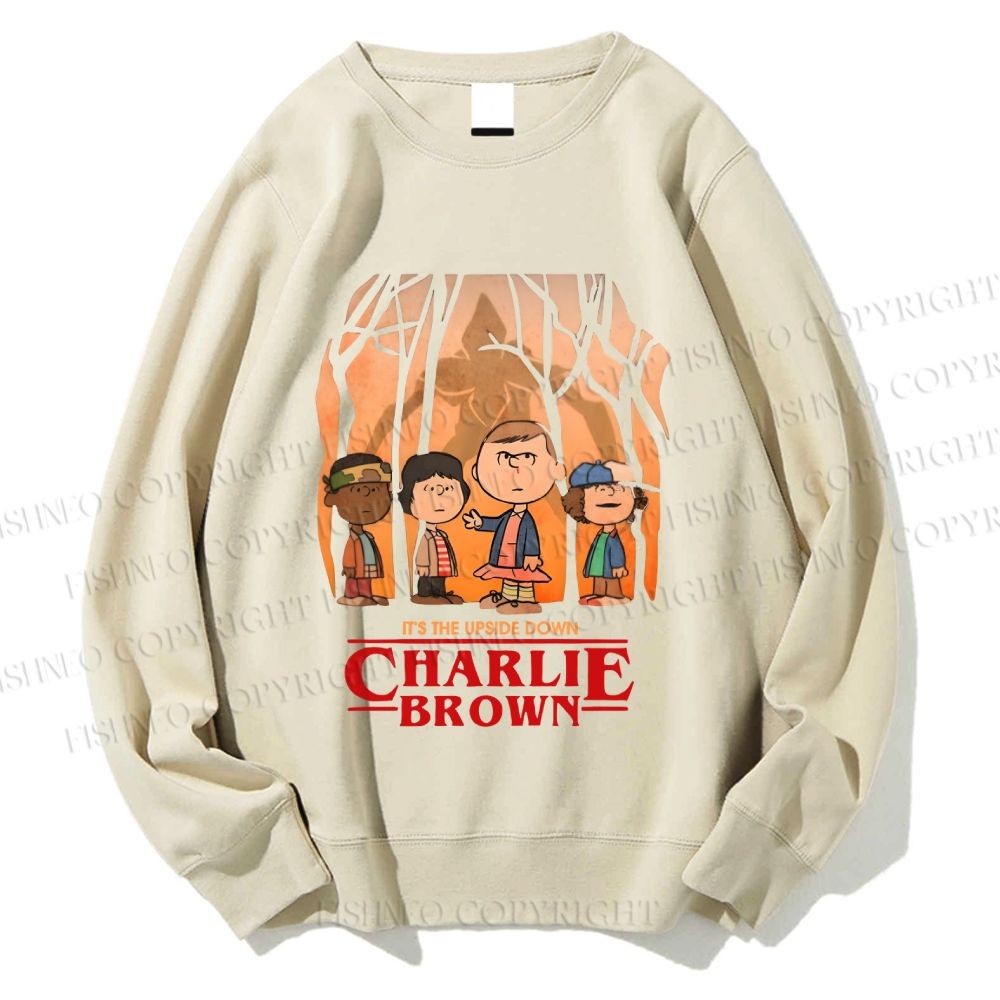 Unisex Charlie Brown in Wood Printed Sweatshirt