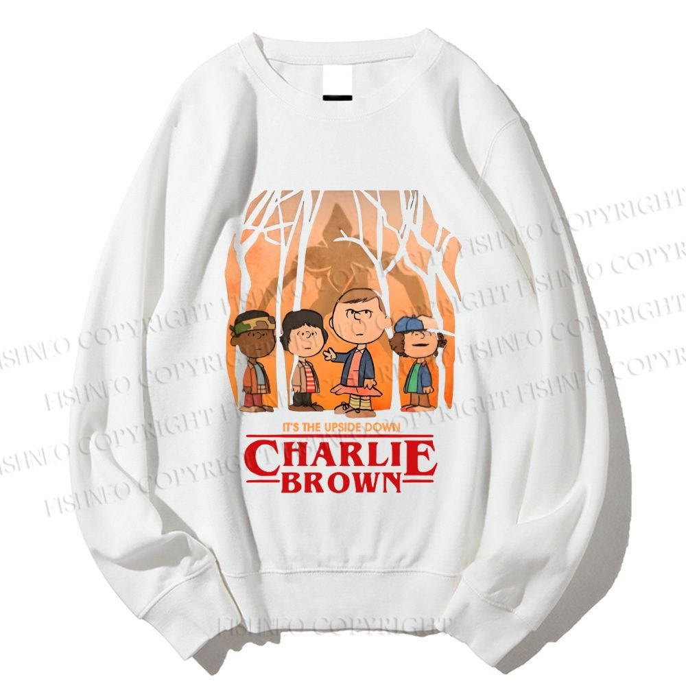 Unisex Charlie Brown in Wood Printed Sweatshirt