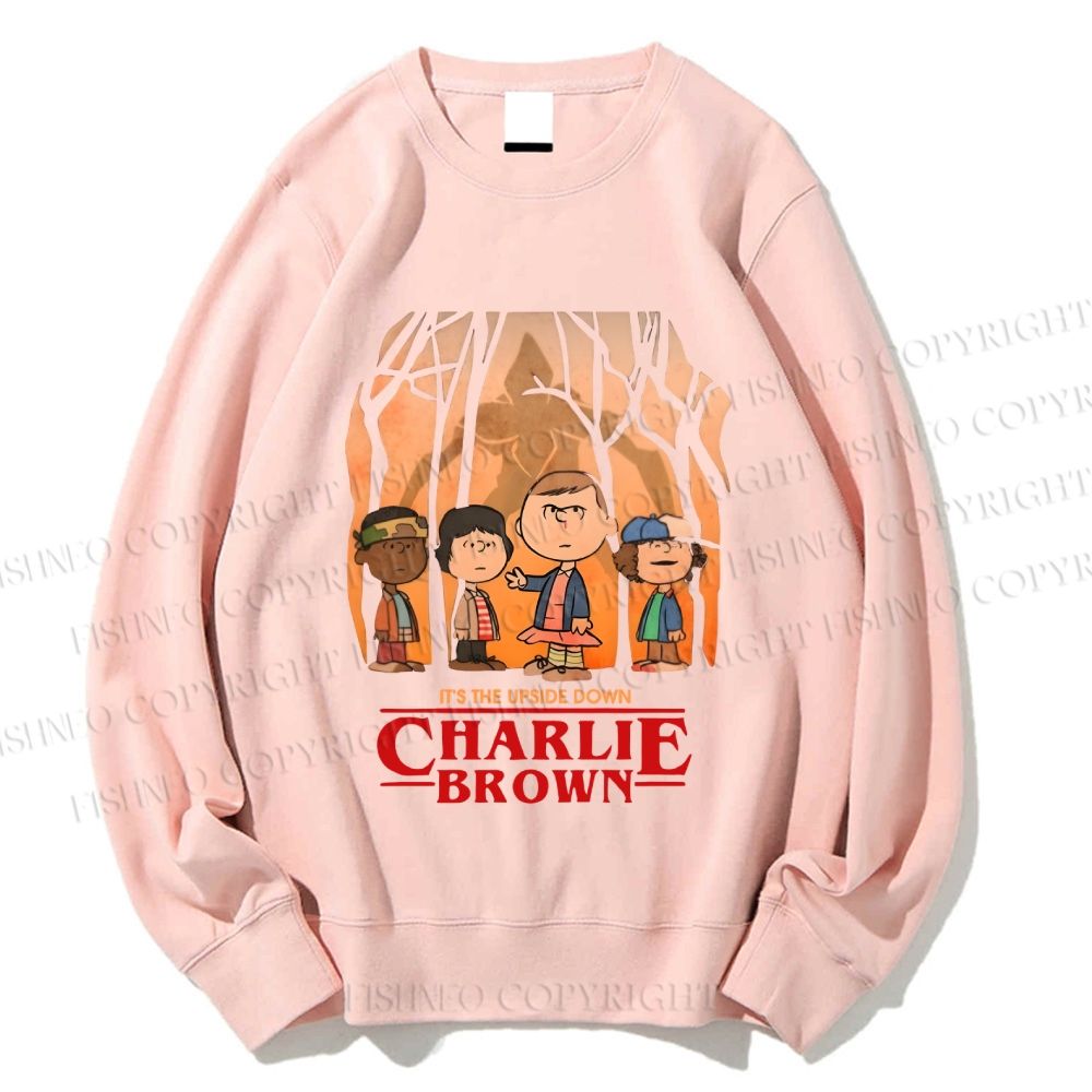 Unisex Charlie Brown in Wood Printed Sweatshirt